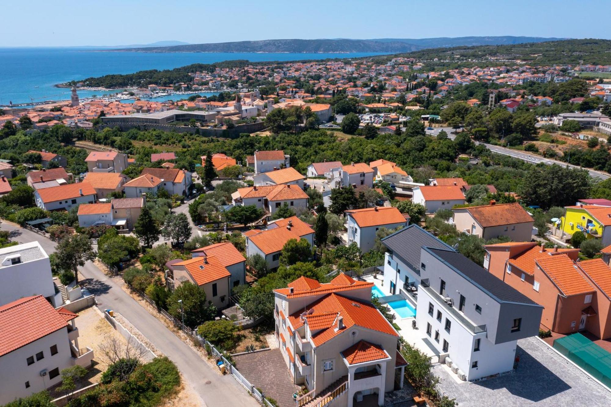 Luxury Villa Adria Apartments Krk Town Kültér fotó