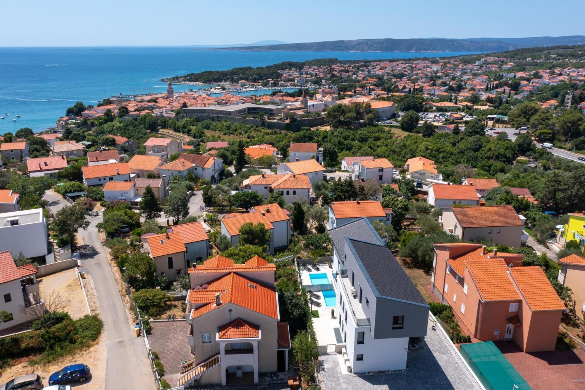 Luxury Villa Adria Apartments Krk Town Kültér fotó